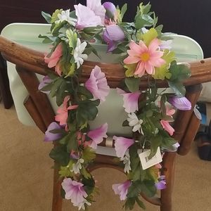 Faux floral garland